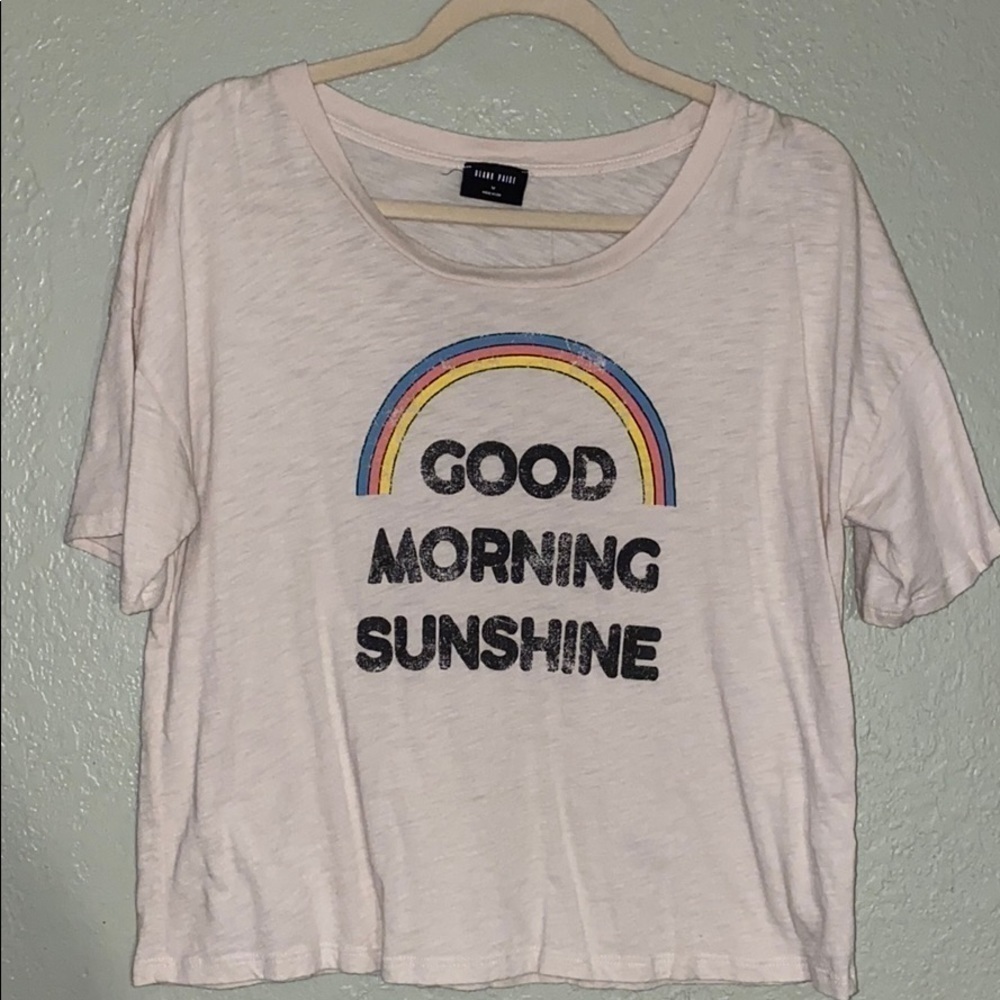 Blank Paige good morning sunshine boxy cropped tee